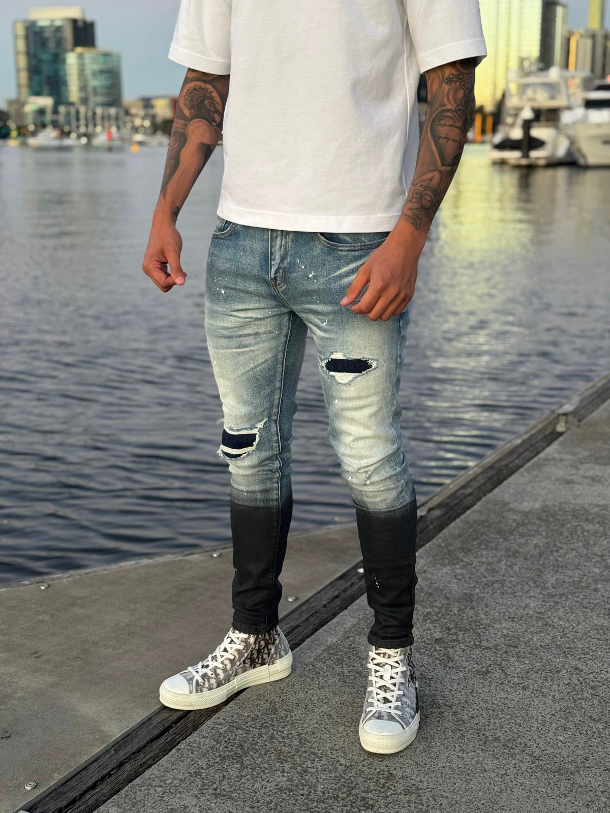 Gradient Blue Slim Jeans