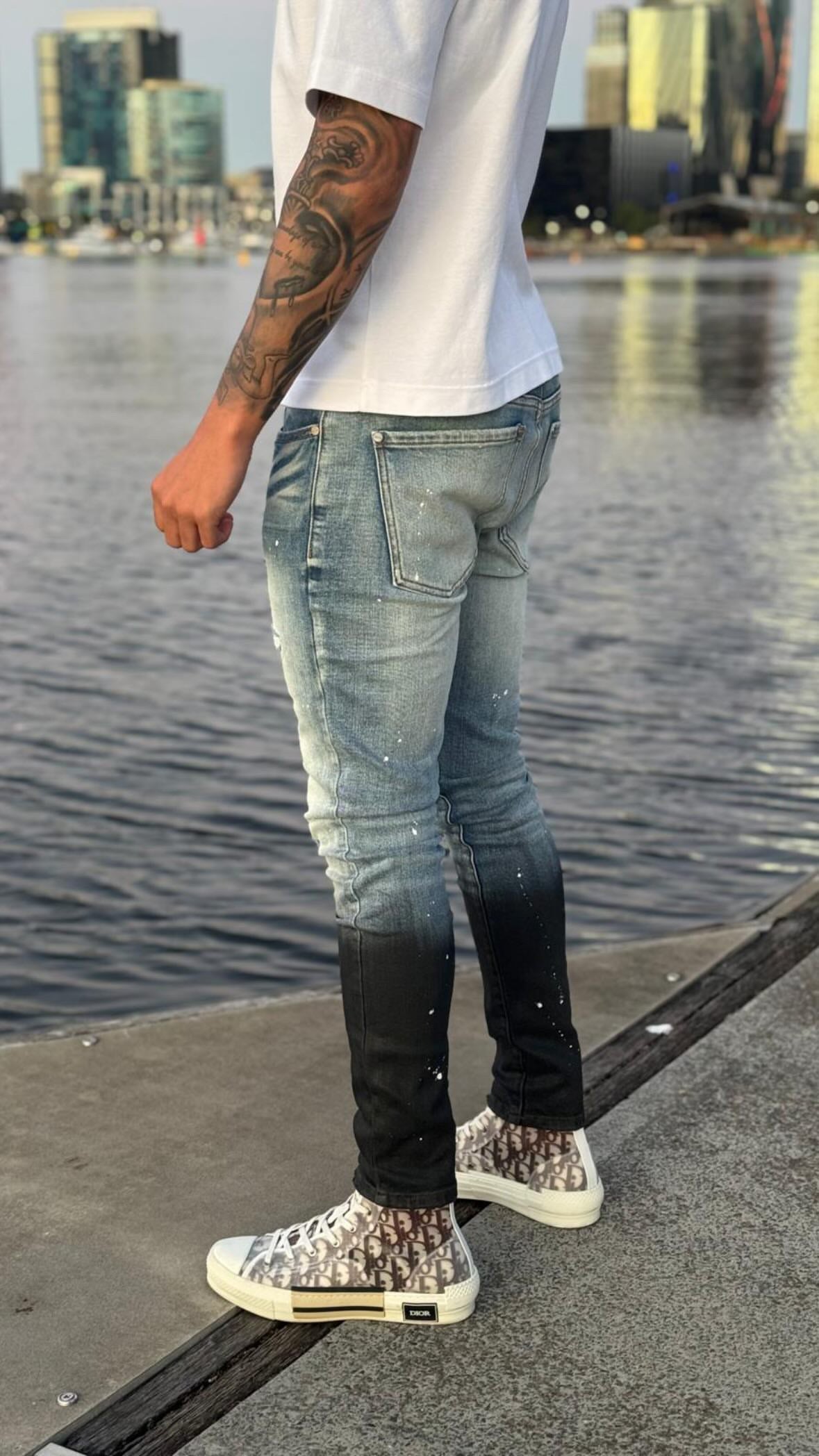 Gradient Blue Slim Jeans