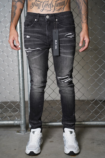 Metal Grey Slim Jeans