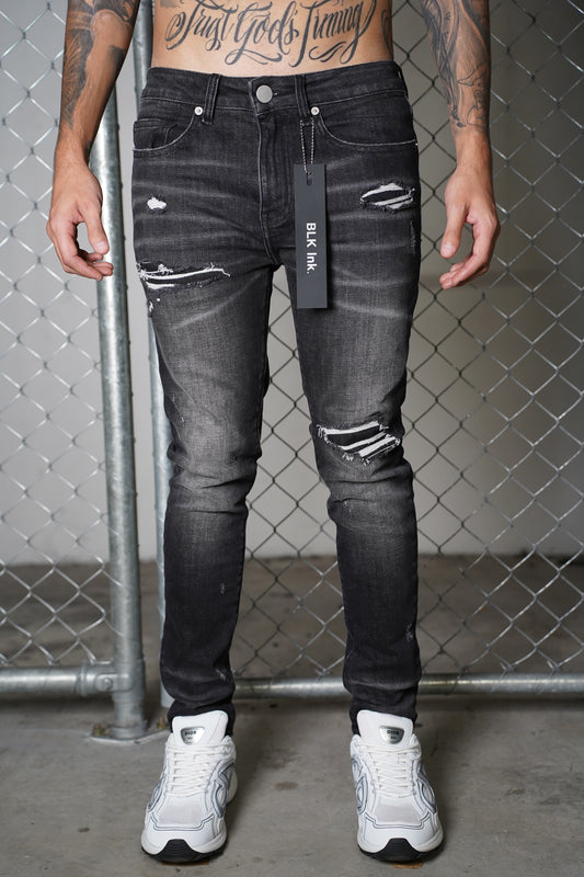 Metal Grey Slim Jeans