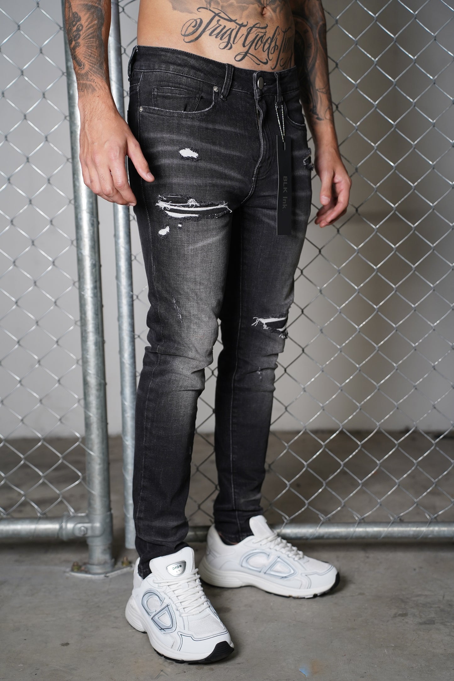 Metal Grey Slim Jeans