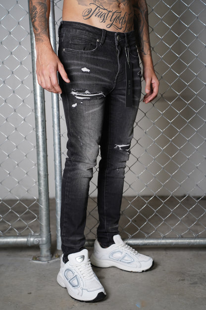 Metal Grey Slim Jeans