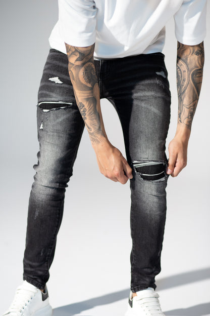 Metal Grey Slim Jeans