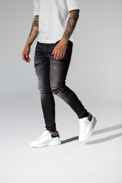 Metal Grey Slim Jeans